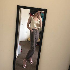 checkered plaid semi-formal pants/suit pants